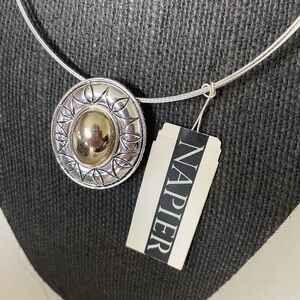 Napier Silver and Gold Pendant Necklace